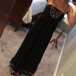 boho embroidered maxi